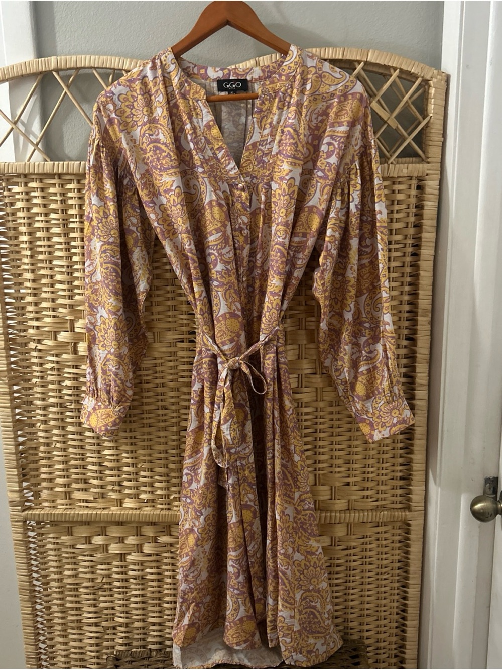GiGio Ladies Long Sleeve Midi Dress Size Med Boho